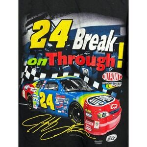 Jeff Gordon 24 Nascar Break On Through Mens T-Shirt Black Large Competitors View